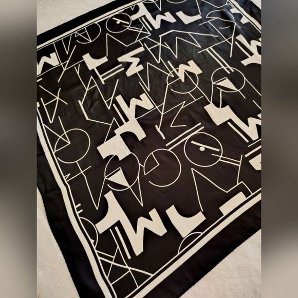 Joseph Ribkoff Abstract Black & White Scarf - Picture 8 of 12